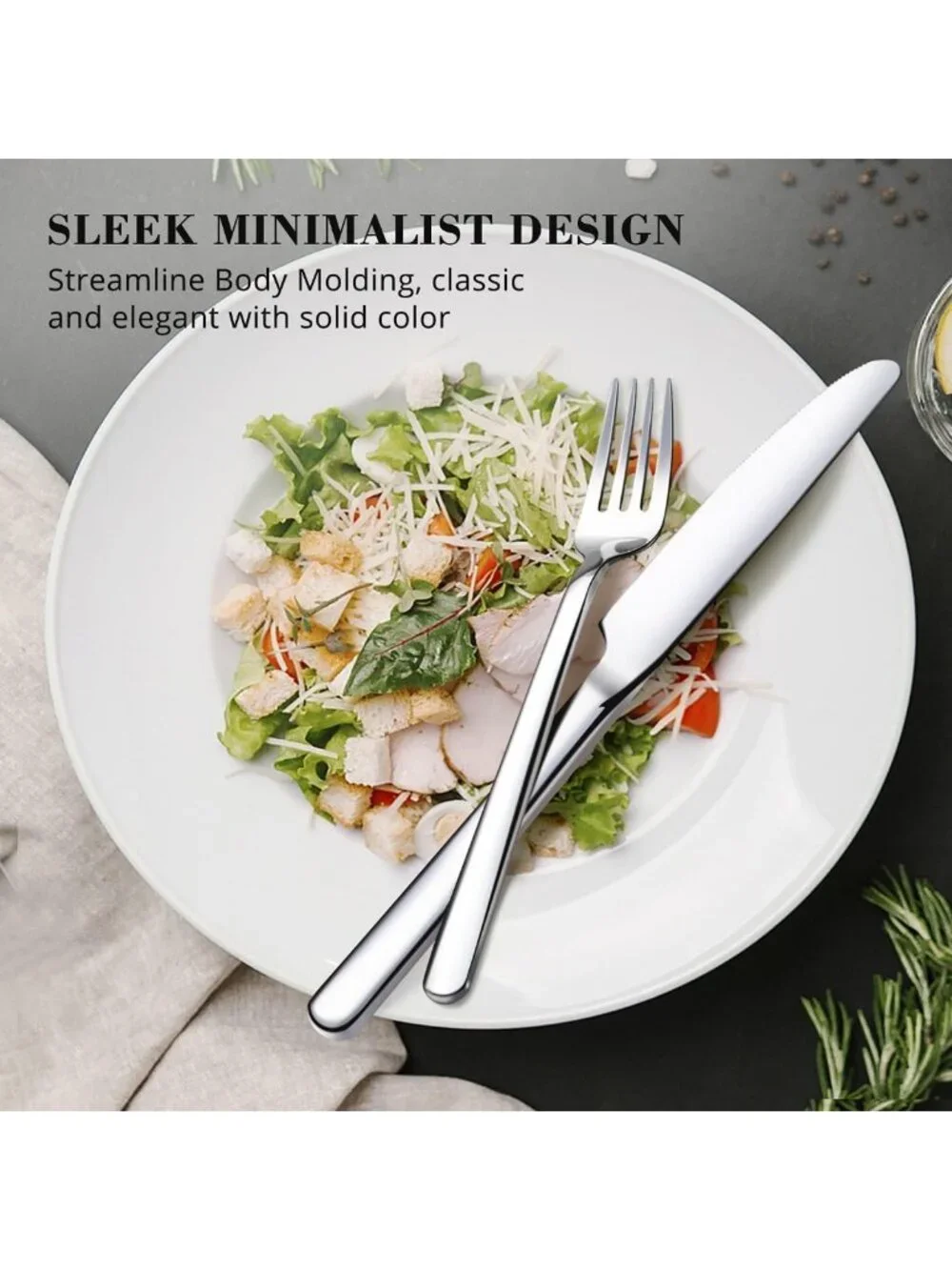 10-Piece Stainless Steel Silverware Set for 2 | Dishwasher Safe Flatware Cutlery